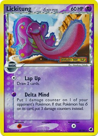 Lickitung (19/101) (Delta Species) (Stamped) [EX: Dragon Frontiers] | Good Games Cannington