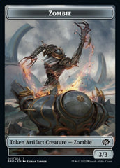 Powerstone // Zombie Double-Sided Token [The Brothers' War Tokens] | Good Games Cannington