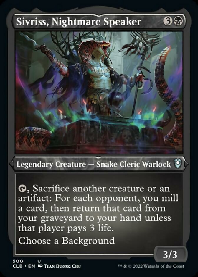 Sivriss, Nightmare Speaker (Foil Etched) [Commander Legends: Battle for Baldur's Gate] | Good Games Cannington