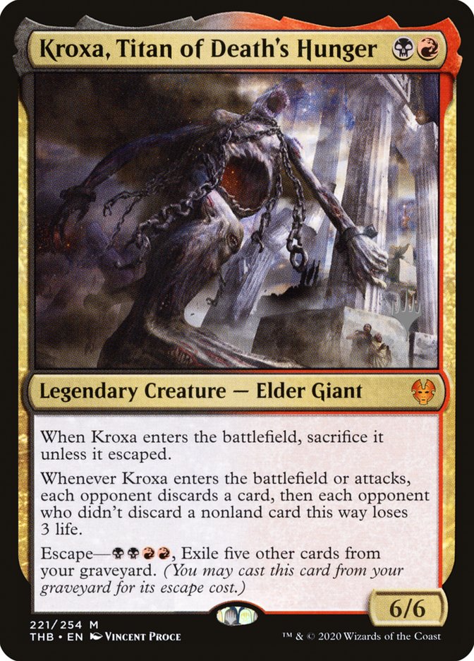 Kroxa, Titan of Death's Hunger (Promo Pack) [Theros Beyond Death Promos] | Good Games Cannington