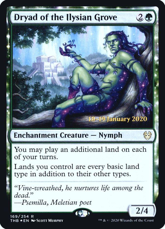 Dryad of the Ilysian Grove [Theros Beyond Death Prerelease Promos] | Good Games Cannington