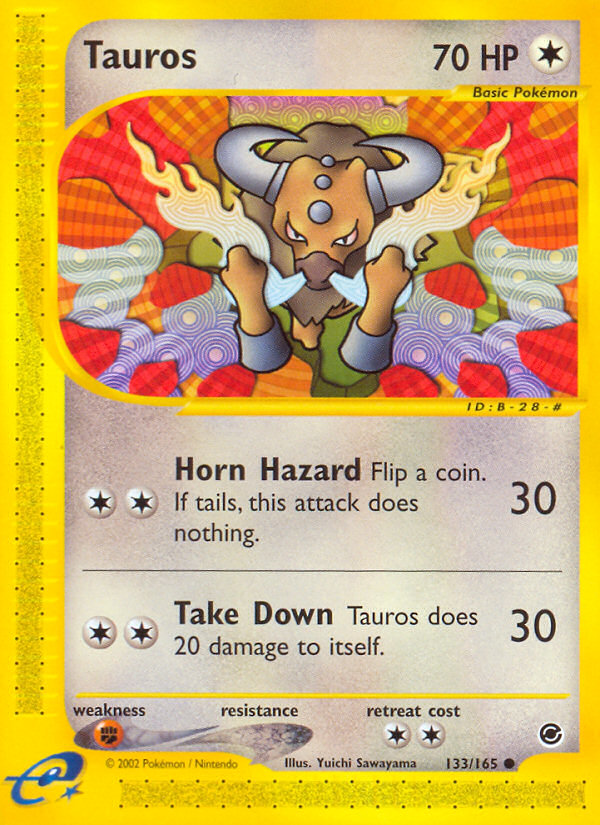 Tauros (133/165) [Expedition: Base Set] | Good Games Cannington