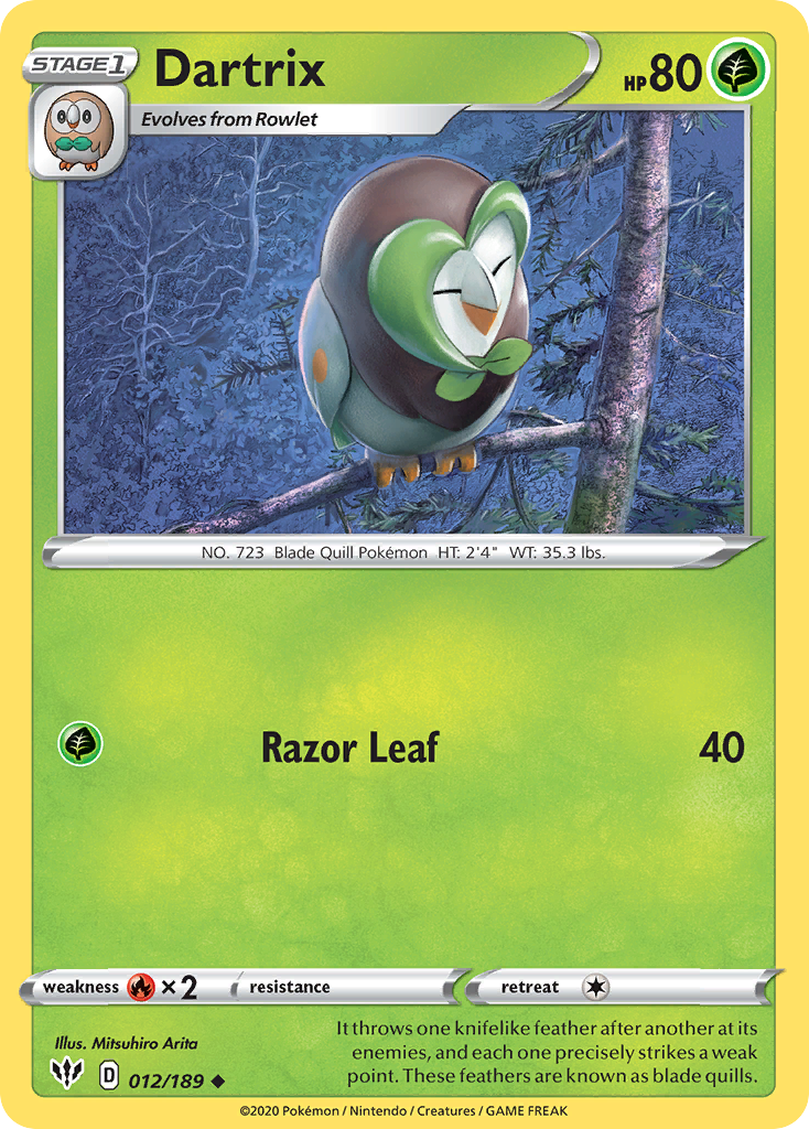 Dartrix (012/189) [Sword & Shield: Darkness Ablaze] | Good Games Cannington
