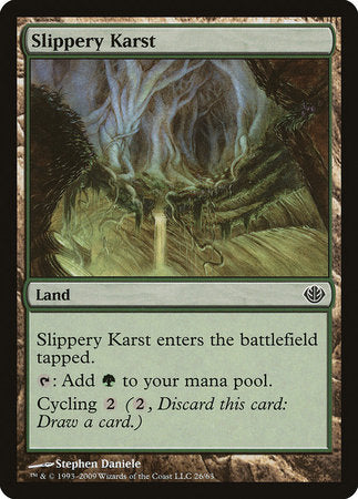 Slippery Karst [Duel Decks: Garruk vs. Liliana] | Good Games Cannington