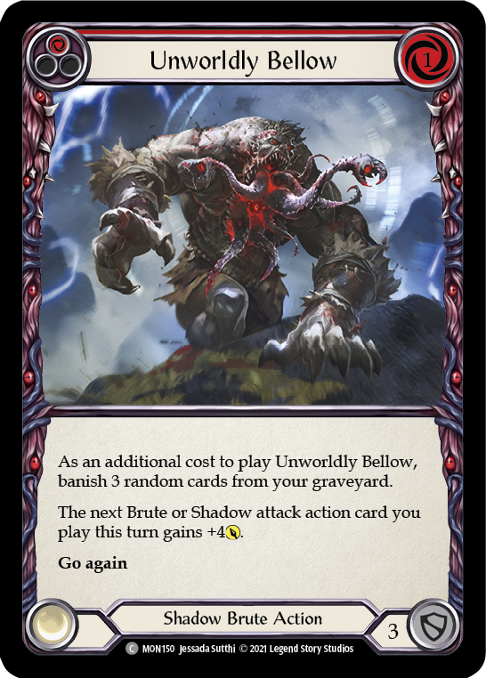 Unworldly Bellow (Red) [MON150] 1st Edition Normal | Good Games Cannington