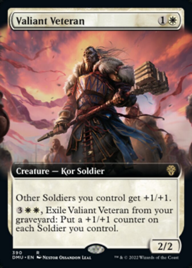 Valiant Veteran (Extended Art) [Dominaria United] | Good Games Cannington