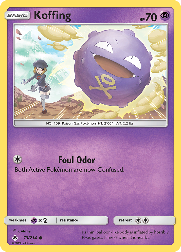 Koffing (73/214) [Sun & Moon: Unbroken Bonds] | Good Games Cannington