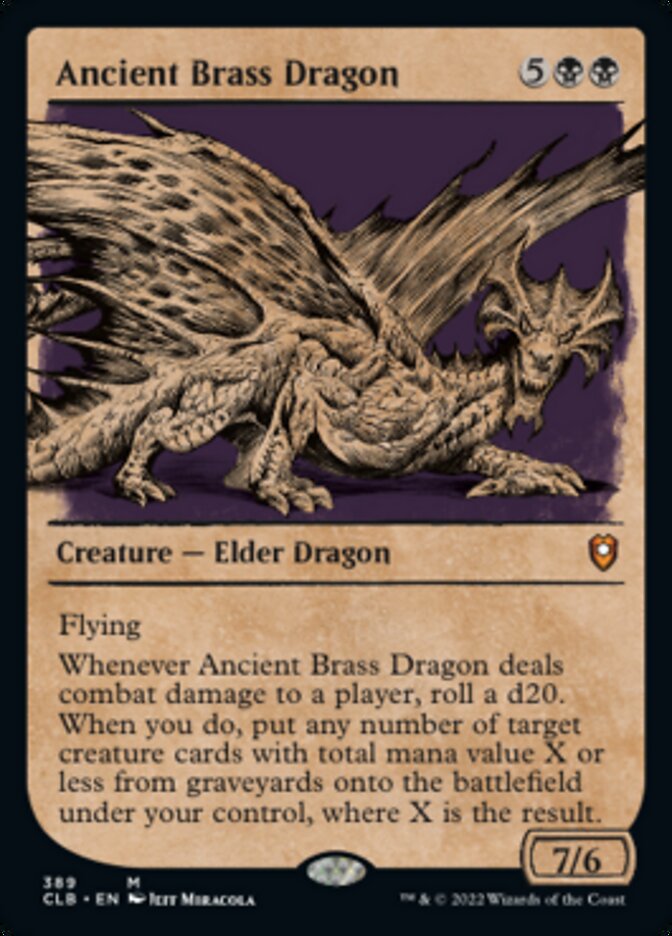Ancient Brass Dragon (Showcase) [Commander Legends: Battle for Baldur's Gate] | Good Games Cannington