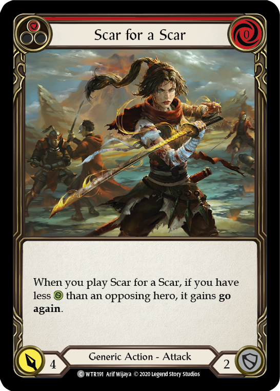 Scar for a Scar (Red) [U-WTR191] (Welcome to Rathe Unlimited)  Unlimited Rainbow Foil | Good Games Cannington