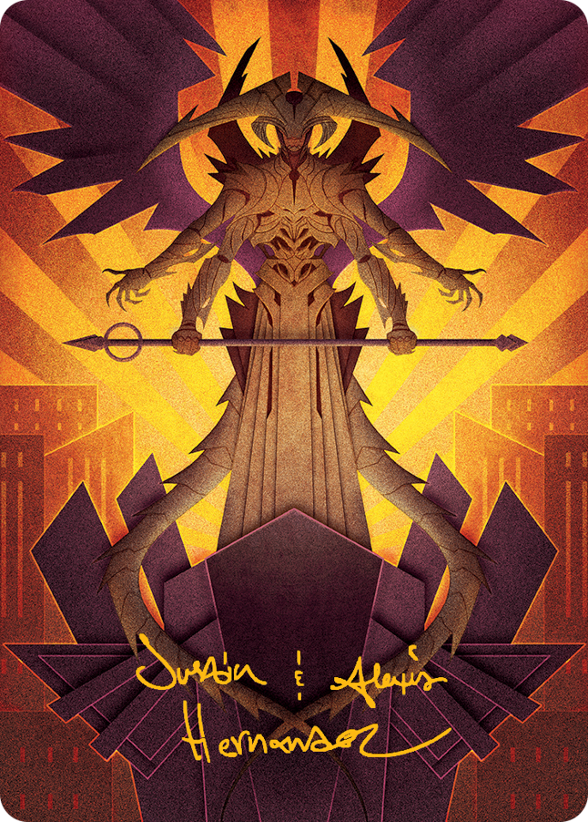 Atraxa, Praetors' Voice Art Card (Gold-Stamped Signature) [March of the Machine Art Series] | Good Games Cannington