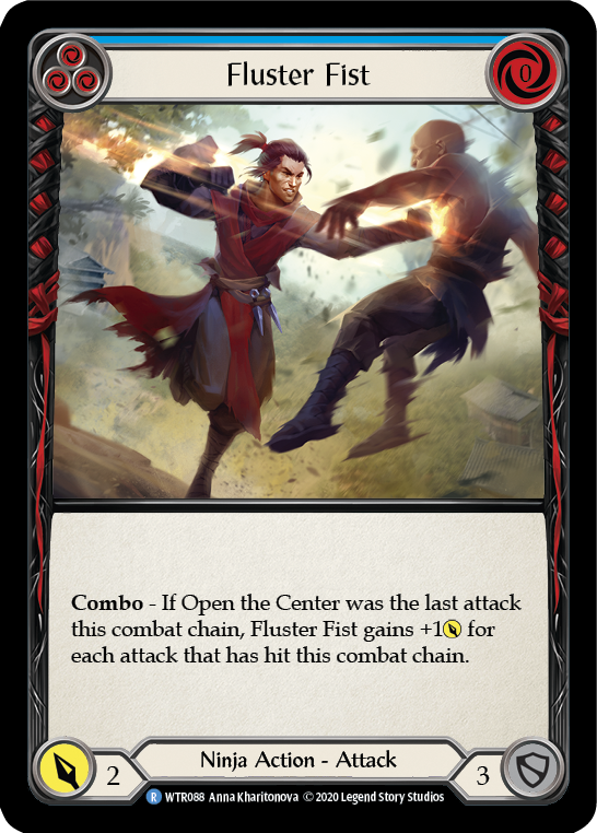 Fluster Fist (Blue) [U-WTR088] (Welcome to Rathe Unlimited)  Unlimited Rainbow Foil | Good Games Cannington
