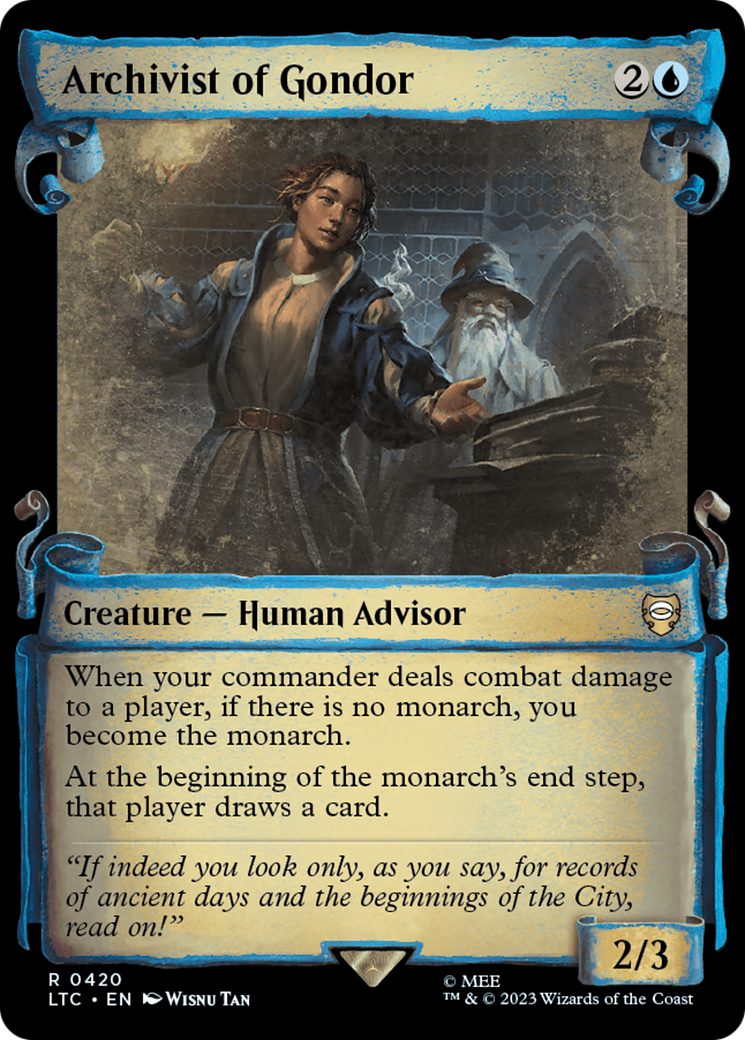 Archivist of Gondor [The Lord of the Rings: Tales of Middle-Earth Commander Showcase Scrolls] | Good Games Cannington