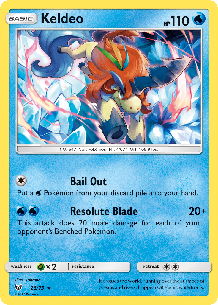 Keldeo (26/73) [Sun & Moon: Shining Legends] | Good Games Cannington