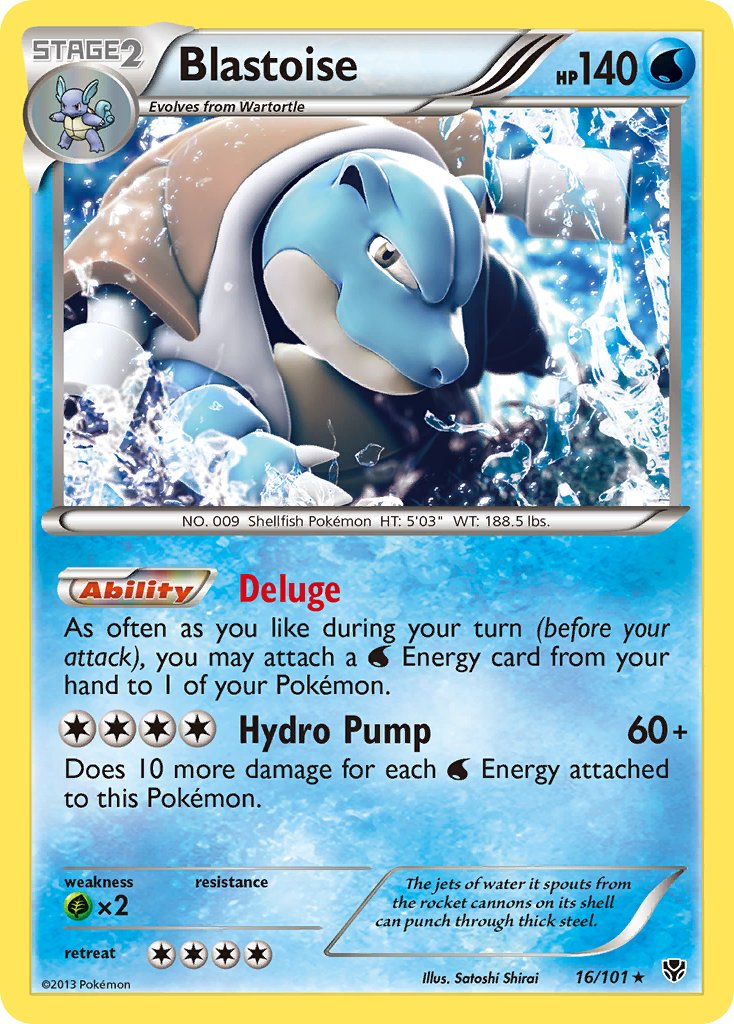 Blastoise (16/101) (Theme Deck Exclusive) [Black & White: Plasma Blast] | Good Games Cannington