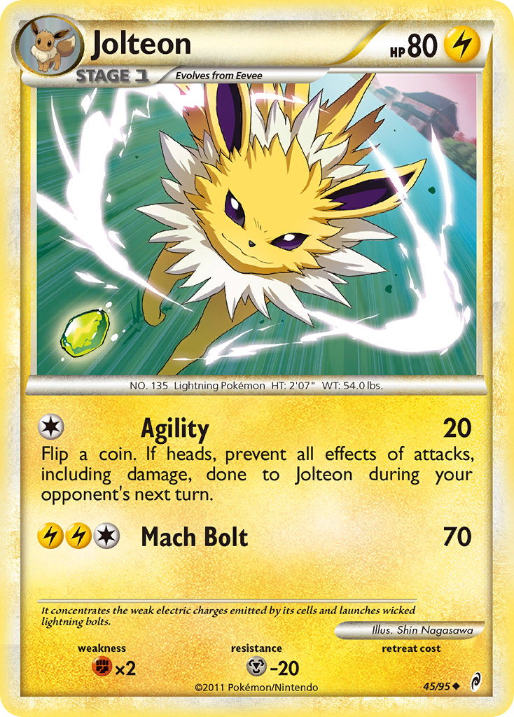 Jolteon (45/95) [HeartGold & SoulSilver: Call of Legends] | Good Games Cannington