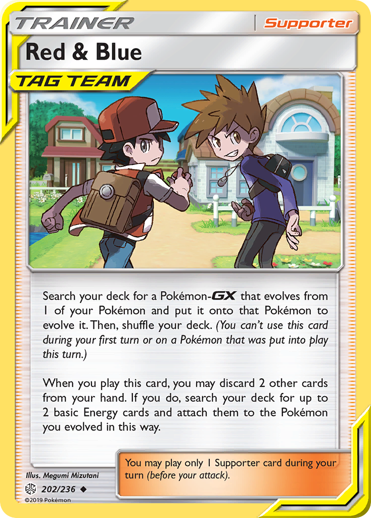 Red & Blue (202/236) [Sun & Moon: Cosmic Eclipse] | Good Games Cannington