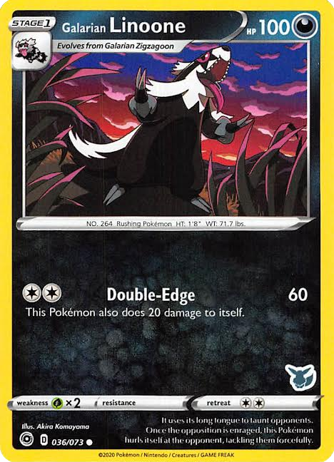 Galarian Linoone (036/073) (Eevee Deck) [Battle Academy 2022] | Good Games Cannington