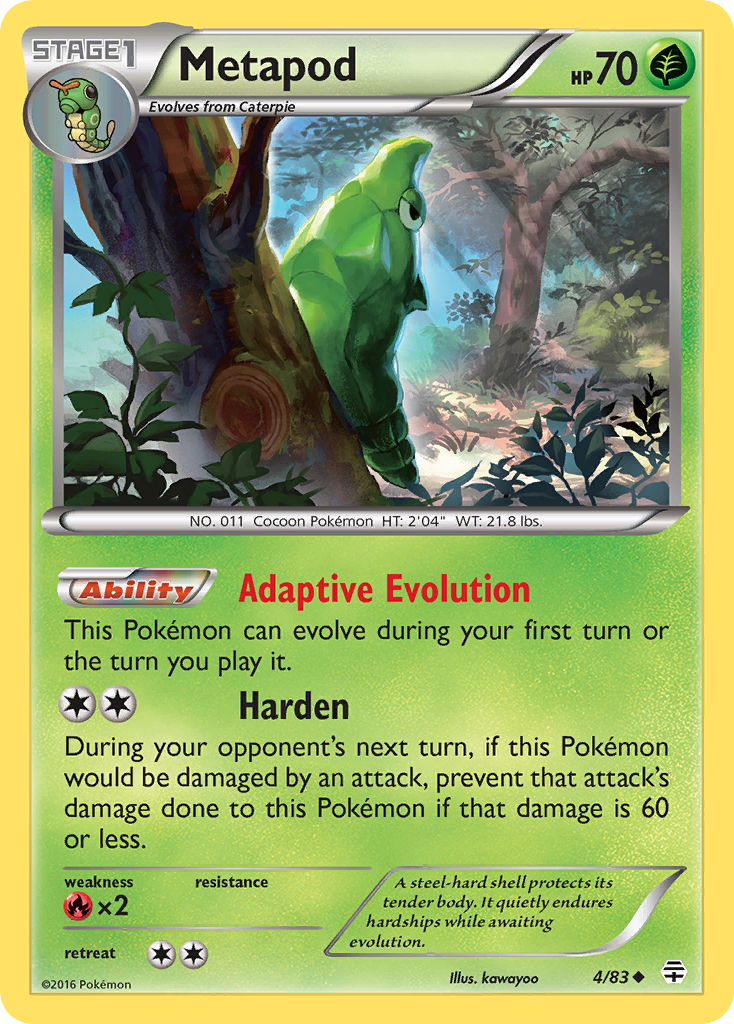 Metapod (4/83) [XY: Generations] | Good Games Cannington
