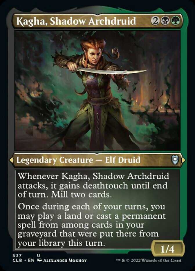 Kagha, Shadow Archdruid (Foil Etched) [Commander Legends: Battle for Baldur's Gate] | Good Games Cannington