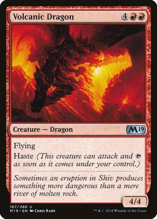 Volcanic Dragon [Core Set 2019] | Good Games Cannington