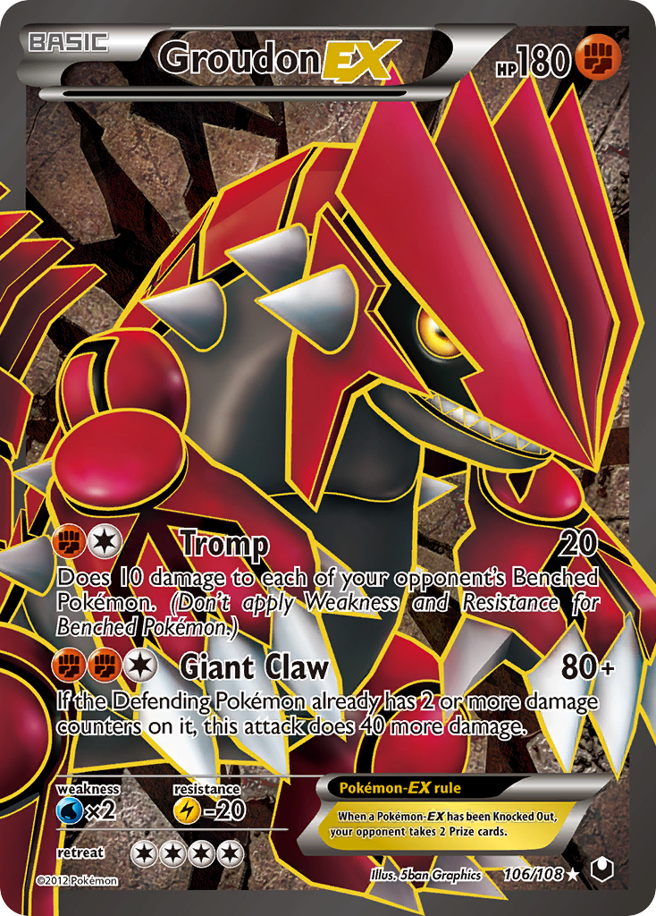 Groudon EX (106/108) [Black & White: Dark Explorers] | Good Games Cannington