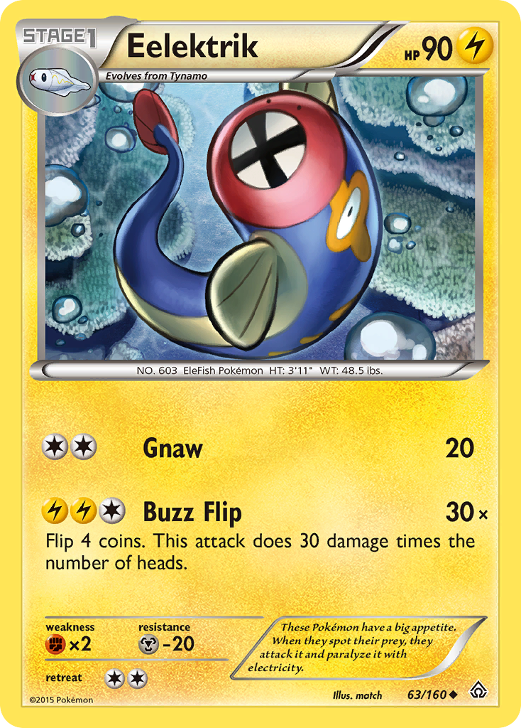 Eelektrik (63/160) [XY: Primal Clash] | Good Games Cannington