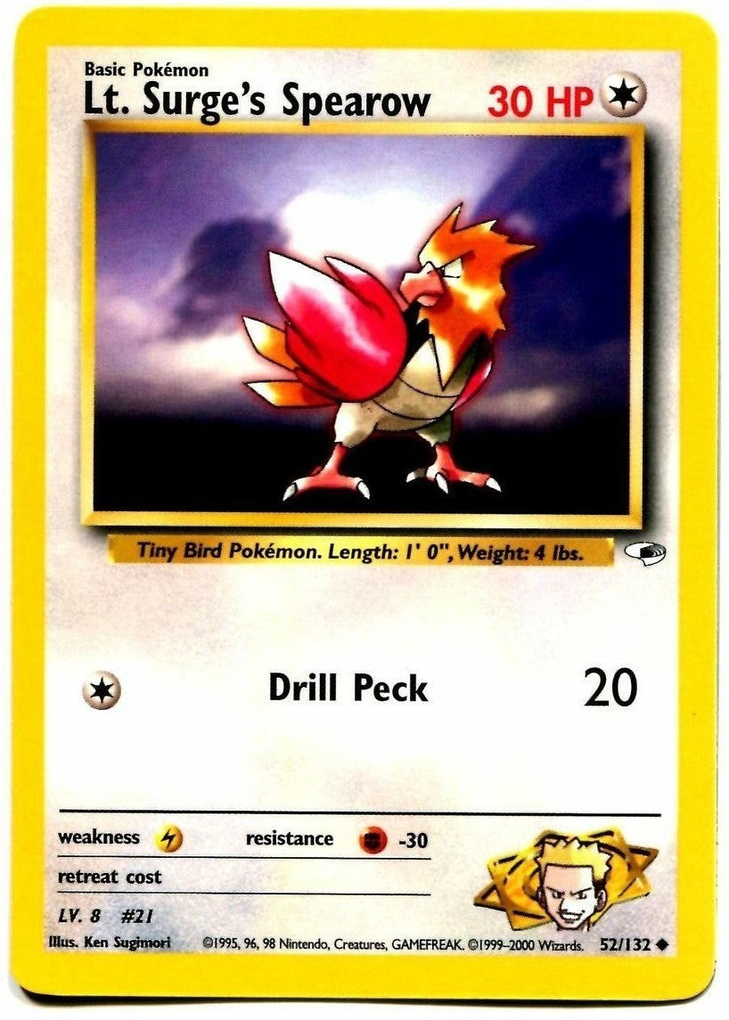 Lt. Surge's Spearow (52/132) [Gym Heroes Unlimited] | Good Games Cannington