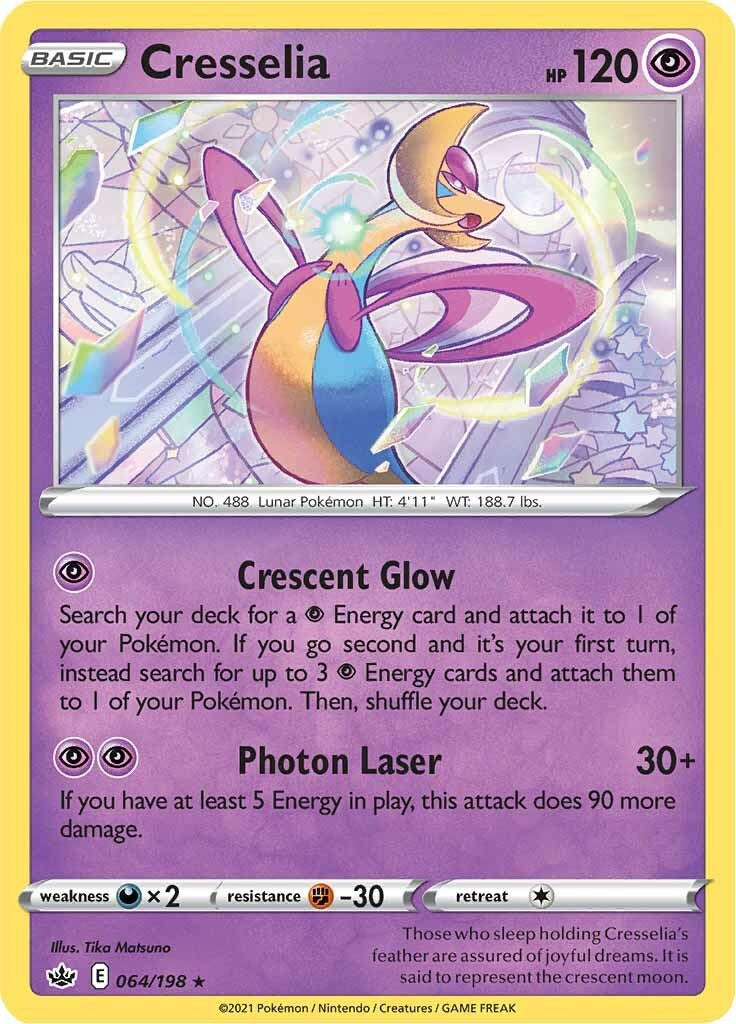 Cresselia (064/198) (Theme Deck Exclusive) [Sword & Shield: Chilling Reign] | Good Games Cannington