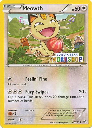 Meowth (67/108) (Build A Bear Workshop Exclusive) [XY: Roaring Skies] | Good Games Cannington