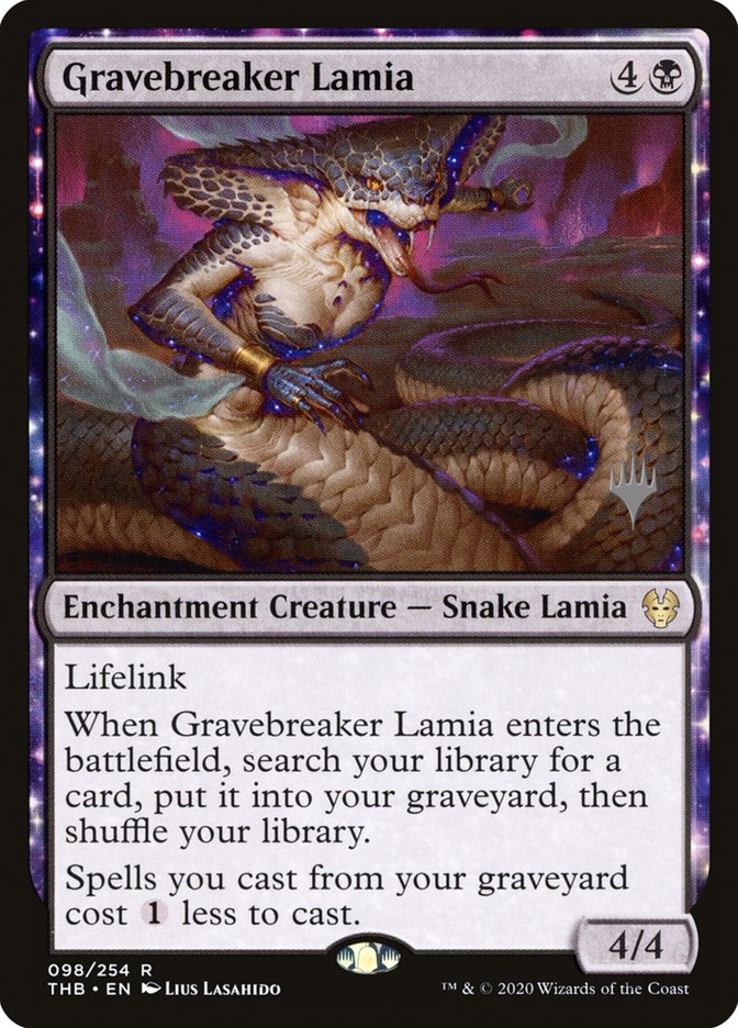 Gravebreaker Lamia (Promo Pack) [Theros Beyond Death Promos] | Good Games Cannington