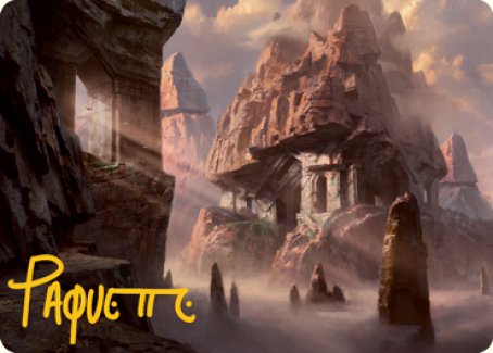 Mountain (277) Art Card (Gold-Stamped Signature) [Dungeons & Dragons: Adventures in the Forgotten Realms Art Series] | Good Games Cannington