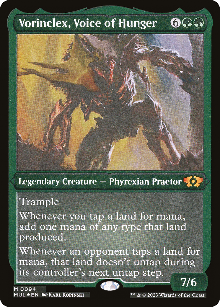 Vorinclex, Voice of Hunger (Foil Etched) [Multiverse Legends] | Good Games Cannington