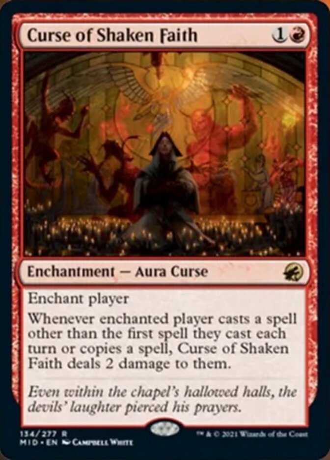 Curse of Shaken Faith [Innistrad: Midnight Hunt] | Good Games Cannington
