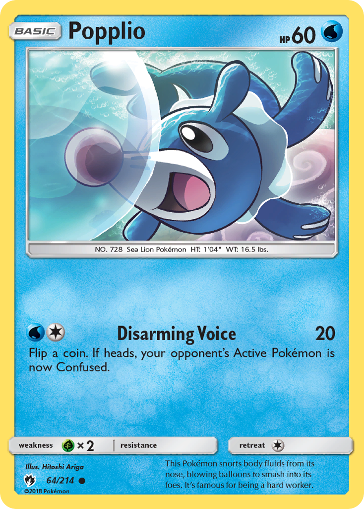 Popplio (64/214) [Sun & Moon: Lost Thunder] | Good Games Cannington