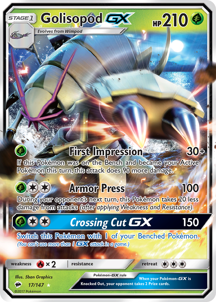 Golisopod GX (17/147) [Sun & Moon: Burning Shadows] | Good Games Cannington