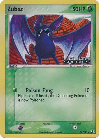 Zubat (88/113) (Stamped) [EX: Delta Species] | Good Games Cannington