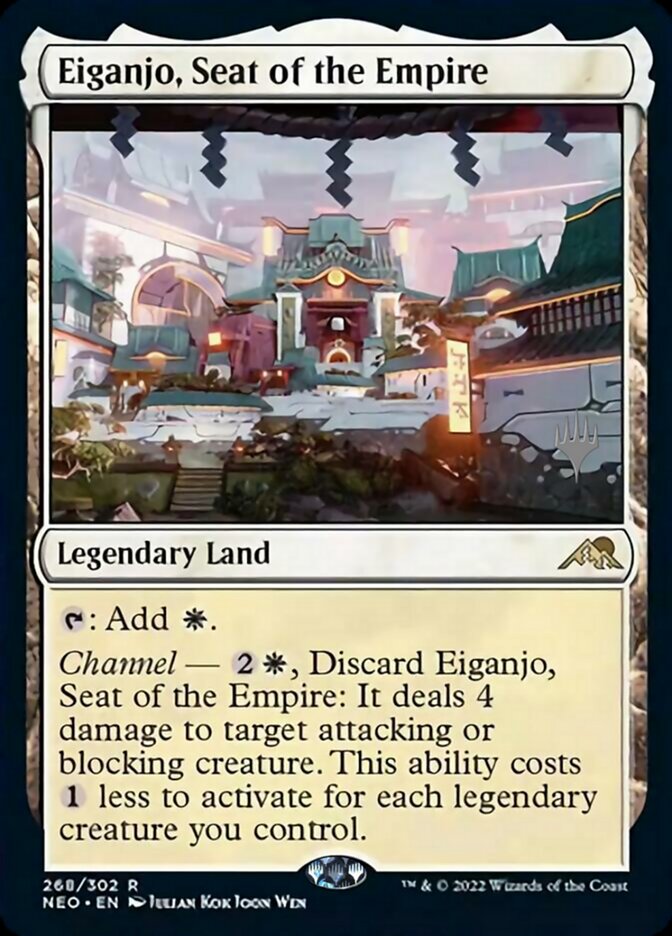 Eiganjo, Seat of the Empire (Promo Pack) [Kamigawa: Neon Dynasty Promos] | Good Games Cannington