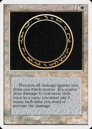 Circle of Protection: Black [Summer Magic / Edgar] | Good Games Cannington