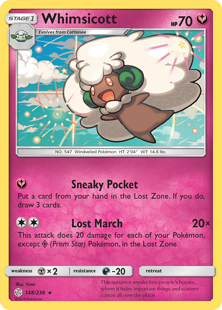 Whimsicott (148/236) [Sun & Moon: Cosmic Eclipse] | Good Games Cannington