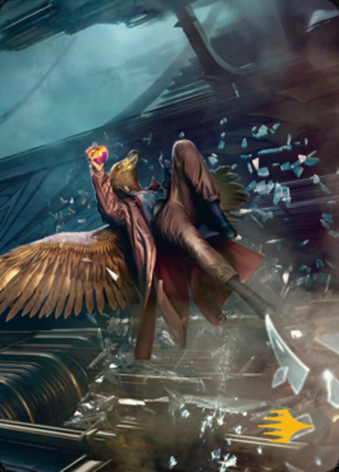 Skyway Robber Art Card (Gold-Stamped Signature) [Streets of New Capenna Art Series] | Good Games Cannington