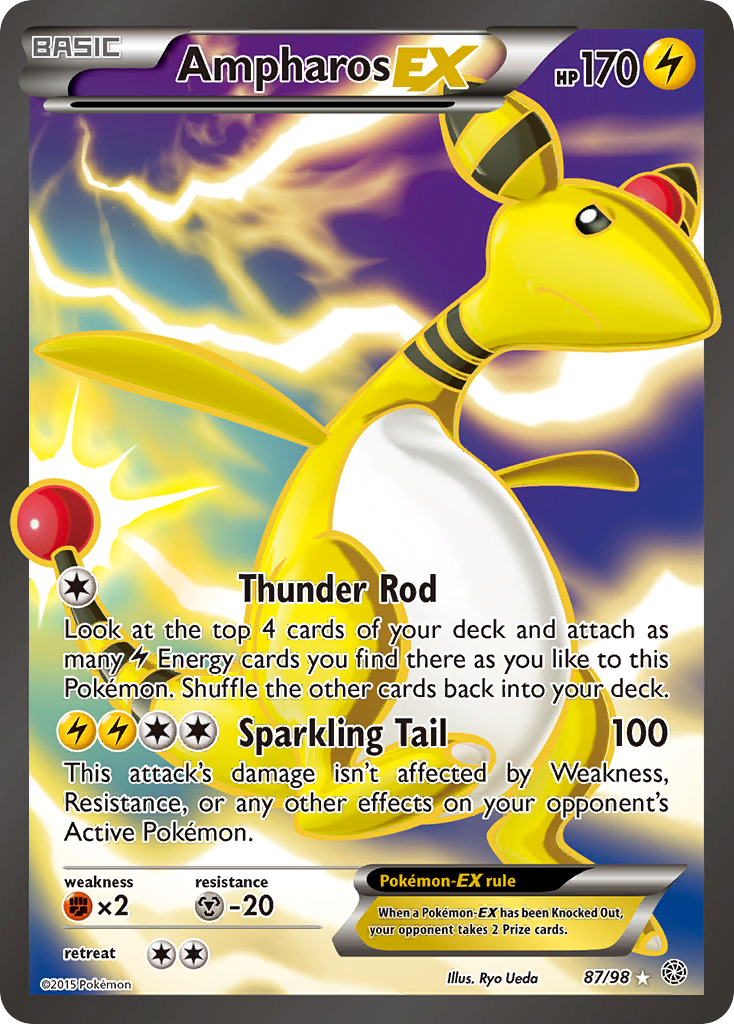 Ampharos EX (87/98) [XY: Ancient Origins] | Good Games Cannington
