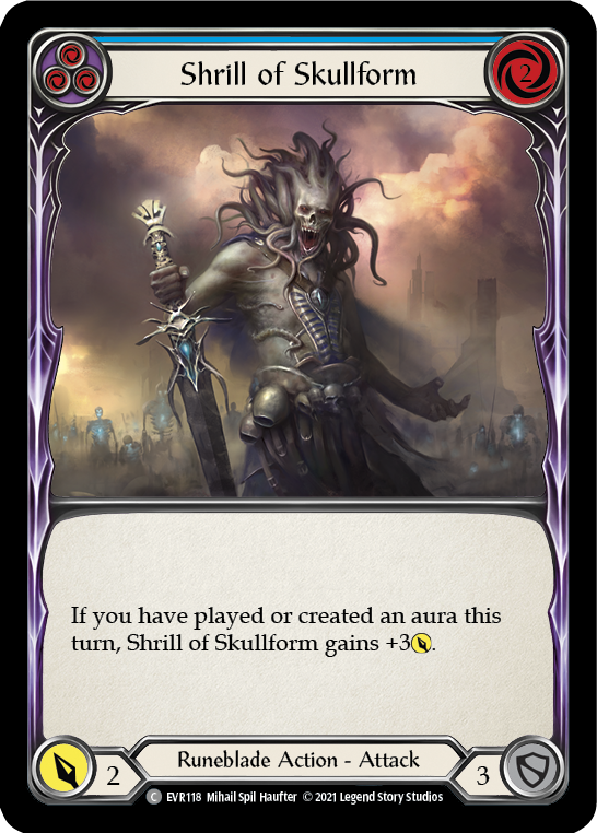 Shrill of Skullform (Blue) [EVR118] (Everfest)  1st Edition Normal | Good Games Cannington