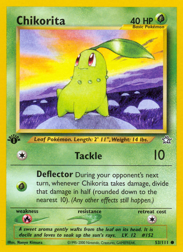 Chikorita (53/111) [Neo Genesis 1st Edition] | Good Games Cannington