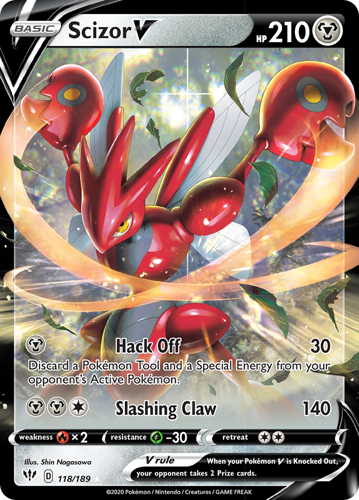 Scizor V (118/189) [Sword & Shield: Darkness Ablaze] | Good Games Cannington