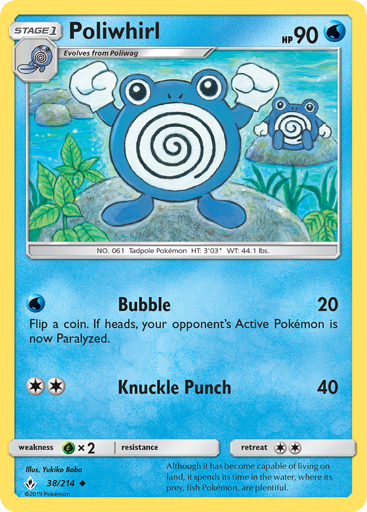 Poliwhirl (38/214) [Sun & Moon: Unbroken Bonds] | Good Games Cannington