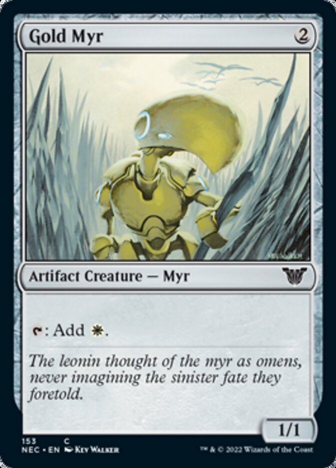 Gold Myr [Kamigawa: Neon Dynasty Commander] | Good Games Cannington