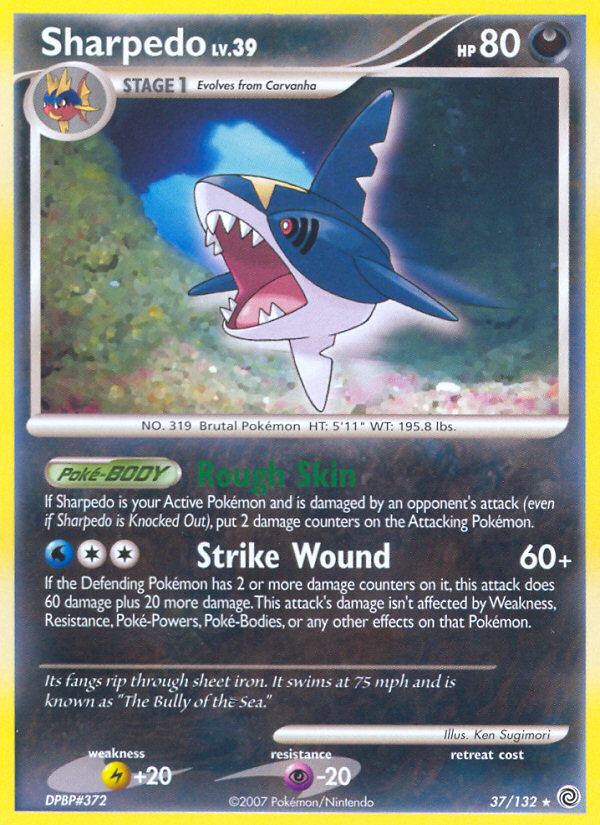 Sharpedo (37/132) [Diamond & Pearl: Secret Wonders] | Good Games Cannington