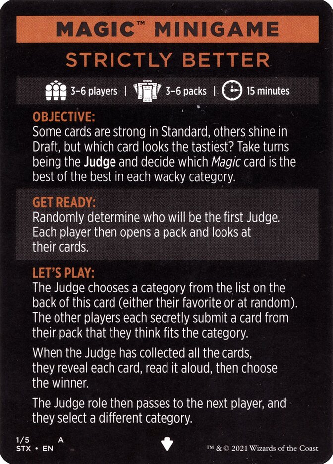 Strictly Better (Magic Minigame) [Strixhaven: School of Mages Minigame] | Good Games Cannington