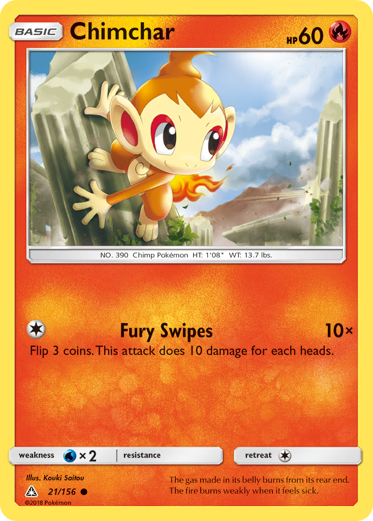 Chimchar (21/156) [Sun & Moon: Ultra Prism] | Good Games Cannington