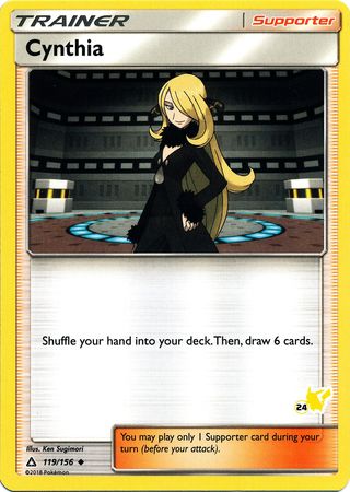 Cynthia (119/156) (Pikachu Stamp #24) [Battle Academy 2020] | Good Games Cannington